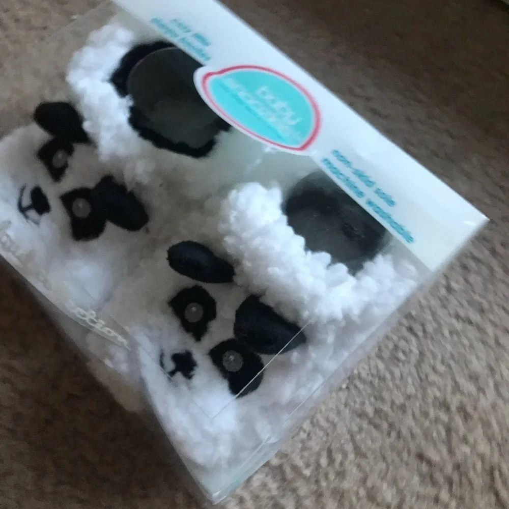 Baby Snoozie Panda Bear cozy little Sherpa Booties
